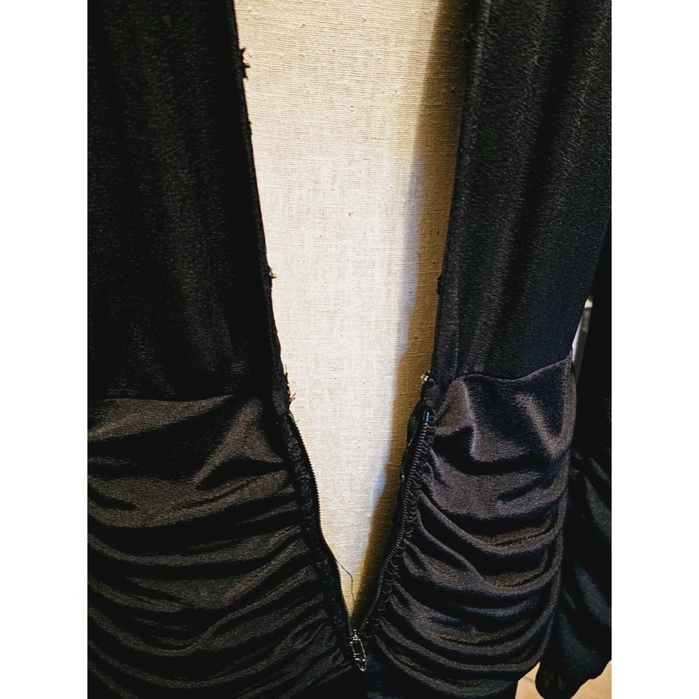 California Talls vintage 80's Dress size 20 beaded shoulder low back black - Picture 7 of 16